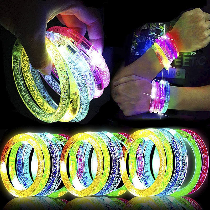 Pulsera luminosa, puesto de juguetes para niños, concierto luminoso, pulsera fluorescente para niñas, pulsera de colores de burbujas acrílicas