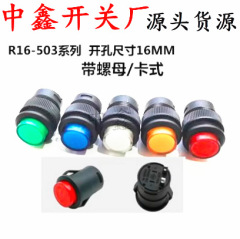 R16-503A/AD/B/BDランプレス/ランプ付セルフロック式/自动式电源ボタンボタンスイッチ