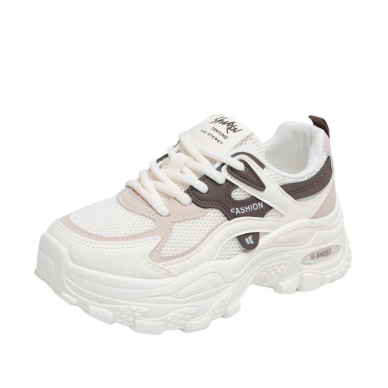 Women's Thick-Soled Shoes, Mesh Breathable Casual Versatile Thick-Soled Height-Increasing Mesh Shoes, New Spring Cross-Border Sports Shoes Women's Thick-Soled Shoes, Mesh Breathable Casual Versatile Thick-Soled Height-Increasing Mesh Shoes, New Spring Cross-Border Sports Shoes