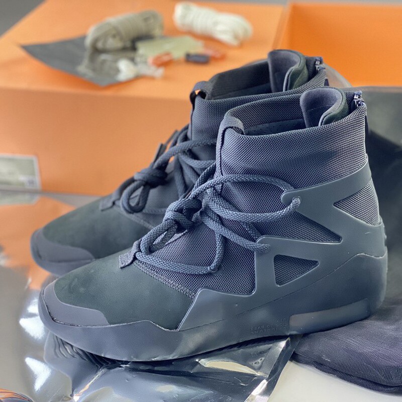 Putian Pure Original Autumn and Winter Fear of God 1 High Street Air-Cushion Casual Shoes Trendy Sneakers Avant-Garde High-Top Sports Shoes