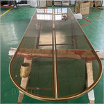 佛山厂家定制拱形柜圆弧门铝合金玻璃弧形柜门定做半圆玻璃柜门