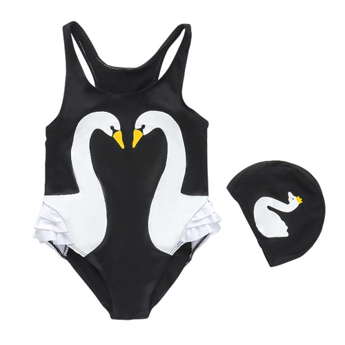 【Half Price Clearance】Children's Swimsuit for Girls - Flamingo Swimsuit Cute and Stylish for Babies and Young Children with Swim Cap