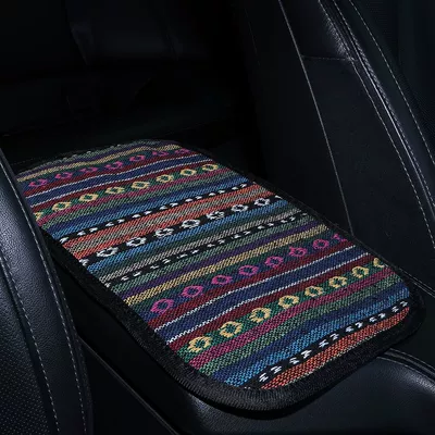 non-slip central armrest box cover, Armrest box pad - ethnic-style-armrest-cushion