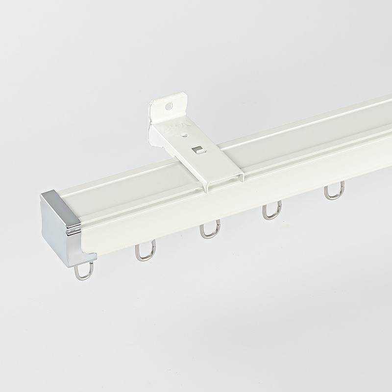 aleación de aluminio gruesa silenciosa cortina galvanizada rieles Roma barra de cortina lateral monorril deslizante Keqiao al por mayor rieles recto