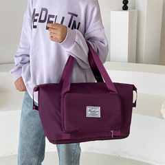 Dry-wet separation single-shoulder hand-held yoga bag travel bag expandable fitness backpack travel bag foldable bag