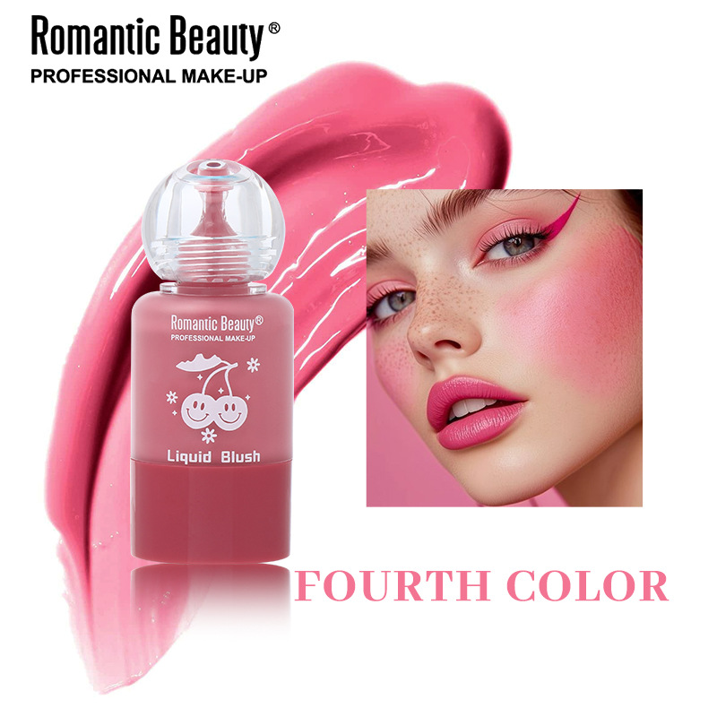 El blush líquido transfronterizo es un blush polivalente, un blush mate, un blush de color natural duradero.