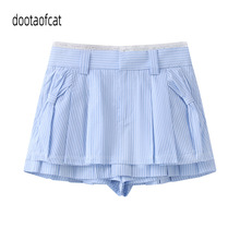 2025夏季新款韩版时尚条纹甜美A字摆半裙小个子短裙FF25X21SS005