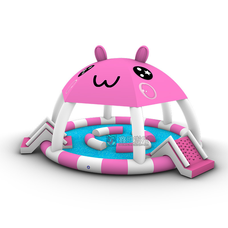 Piscina infláble al aire libre gran sombrilla piscina de campana móvil piscina de espuma infantil piscina de juego parque acuático piscina