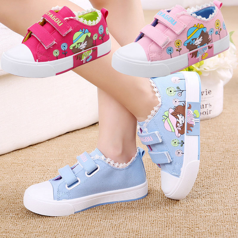 Canvas shoes, children's shoes, low-cut...