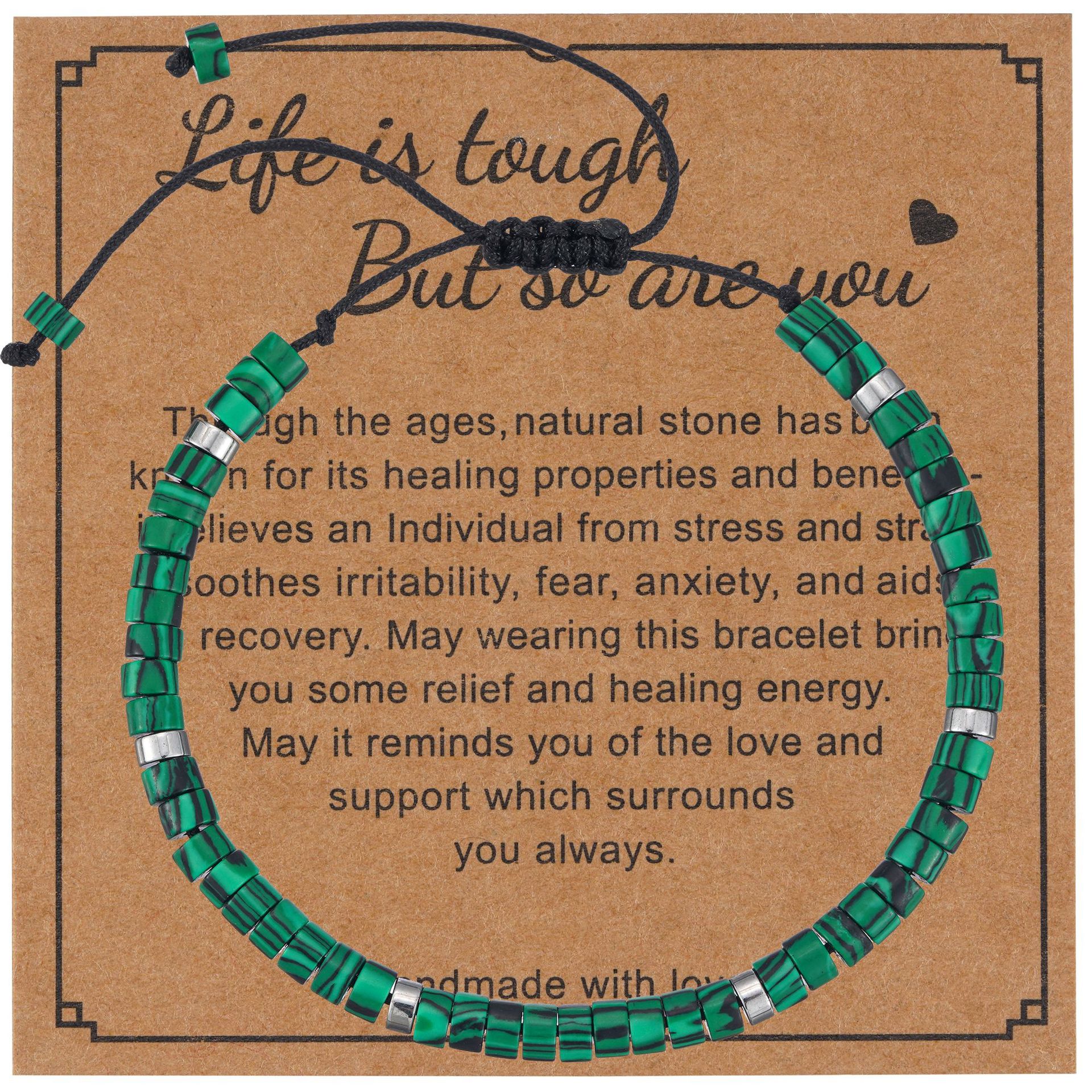Cards malachite, bracelet