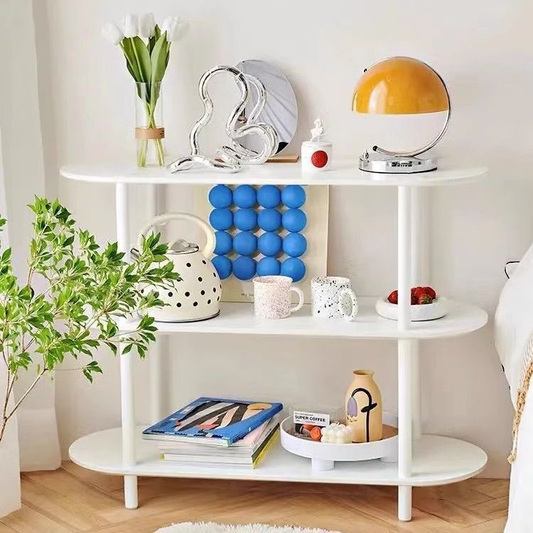 Estante de almacenamiento fácil de aterrizar estante de almacenamiento multifuncional para estante de exhibición de almacenamiento al lado de la cama de la sala de estar multicapa