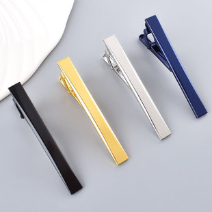 Cross-Border Hot-Selling Glossy Simple Tie Clip for Men, Monochrome Tie Clip, High-End Fashion Business Tie Clip