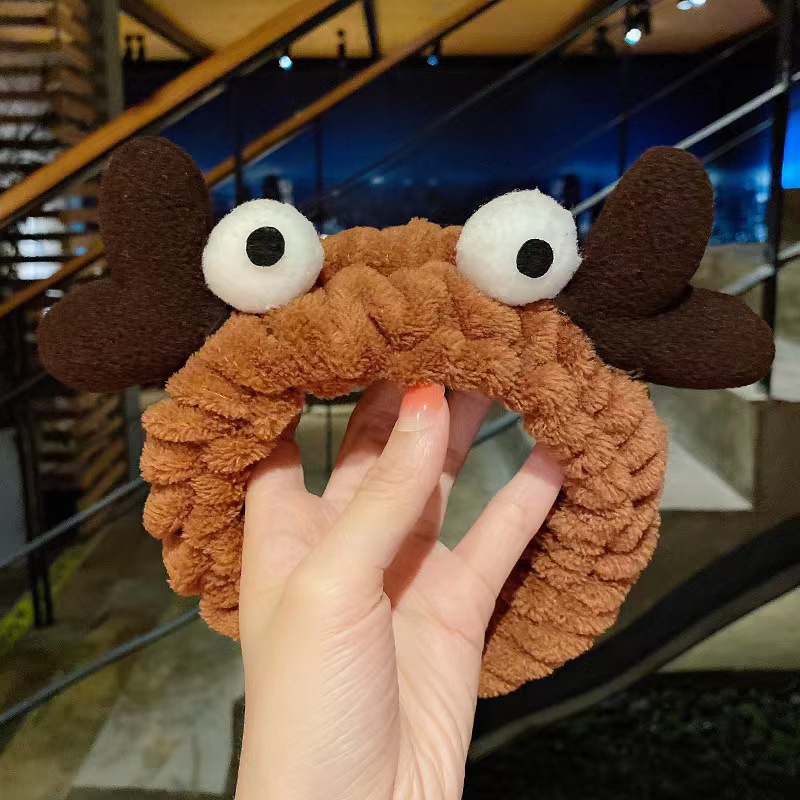 Estilo coreano estudiante lindo diadema tocado accesorios para el cabello pequeño animal Banda para el cabello de las mujeres lavado de cara simple máscara diadema