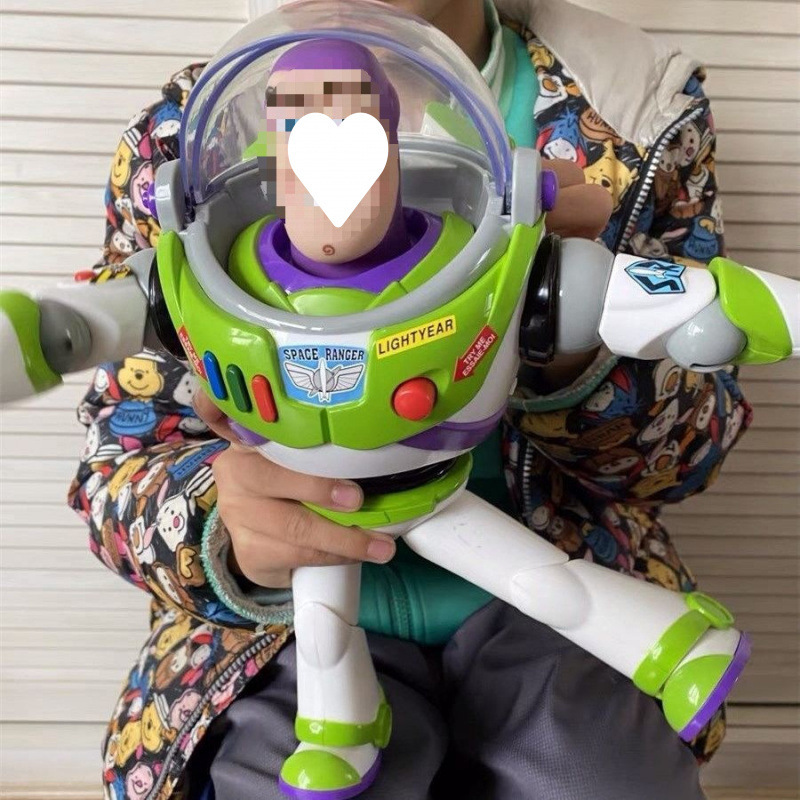 Buzz Lightyear Toy Story Sonic Bomb Wing Muñeca Hecha a mano Caminar eléctrico Woody Tris Muñeca Hablar