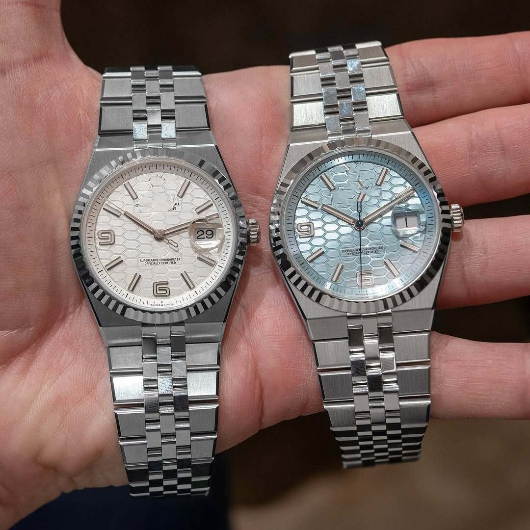 Laojia Royal Oak Land Type Honeycomb Dial Diamond Fully Automatic Mechanical Watch Men's Business Calendar Women's Watch Cross-Border