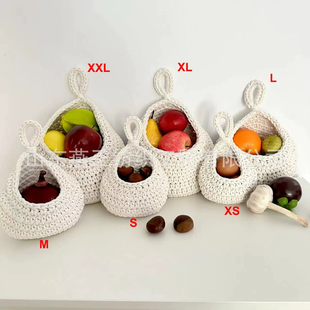 Трансграничная хлопковая веревка ручной работы тканая настенная сумка с сеткой для капель воды Корзина для хранения овощей и фруктов Настенная корзина с птичьим гнездом