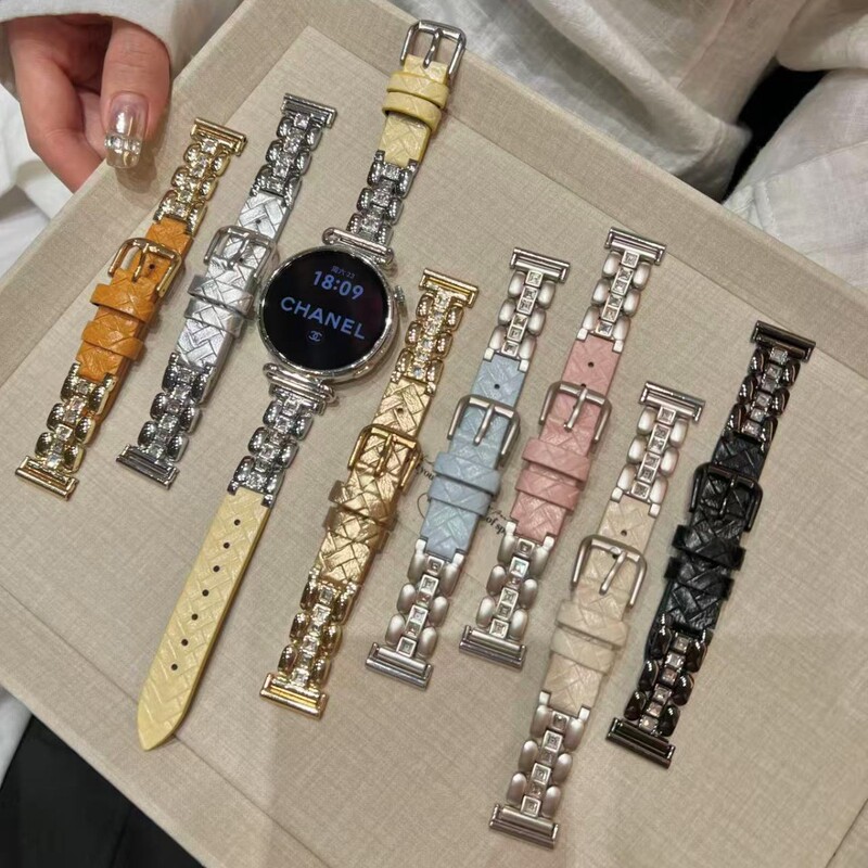 Metal Square Diamond Woven Rhombus Strap Suitable for Huawei Samsung Xiaomi Apple S11 Watch Iwatch10Se9