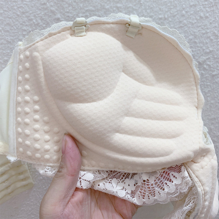 8812 dulce encaje bordado ropa interior de látex traje cómodo inalámbrico ajustable soporte superior Sujetador push up traje