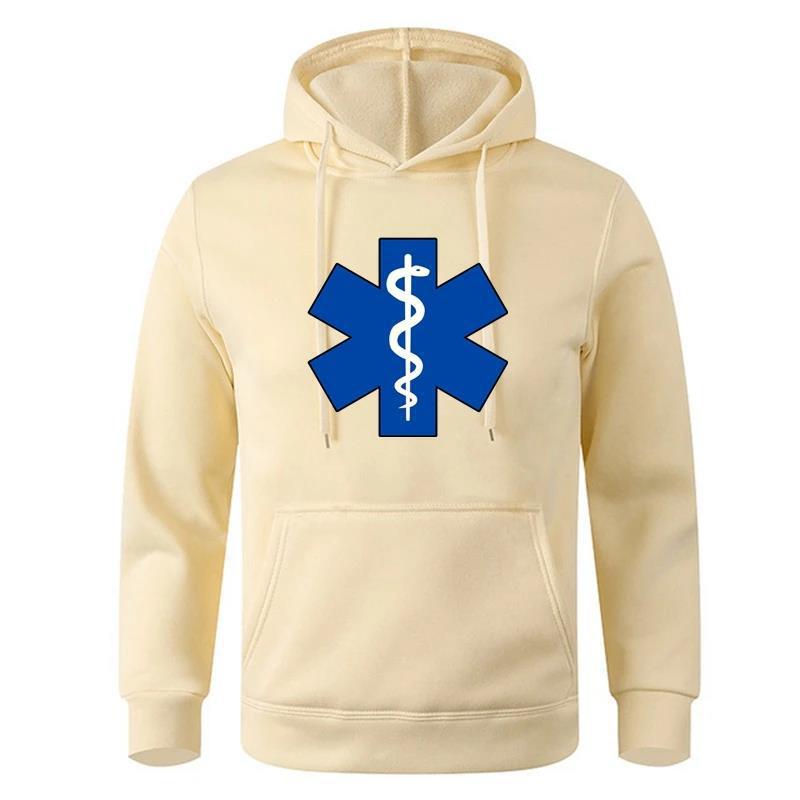EMT ambulance Printing Hoodies Mens Personality Fashion Hood