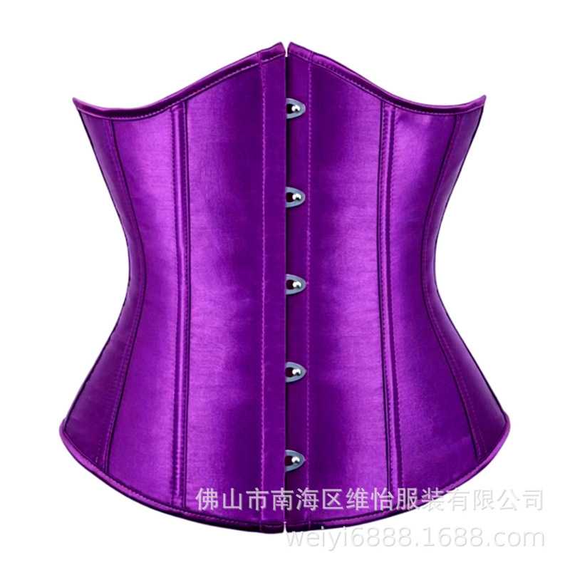 Shapewear Source Factory, Aliexpress Hot-Selling Cross-Border Supply, Satin Fabric Court-Style Corset Waist Cincher