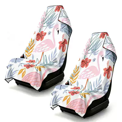 2-piece dual-use car seat cover, ultra-fine fiber, can be used as a beach towel, printed car protective seat cover 13 (Universal seat cover) - bfht361-75x150