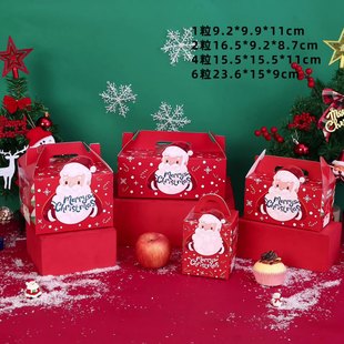 Christmas Eve Apple Box Christmas Cake Box Portable Mousse Cookies Candy Snowflake Pastry Packaging Box