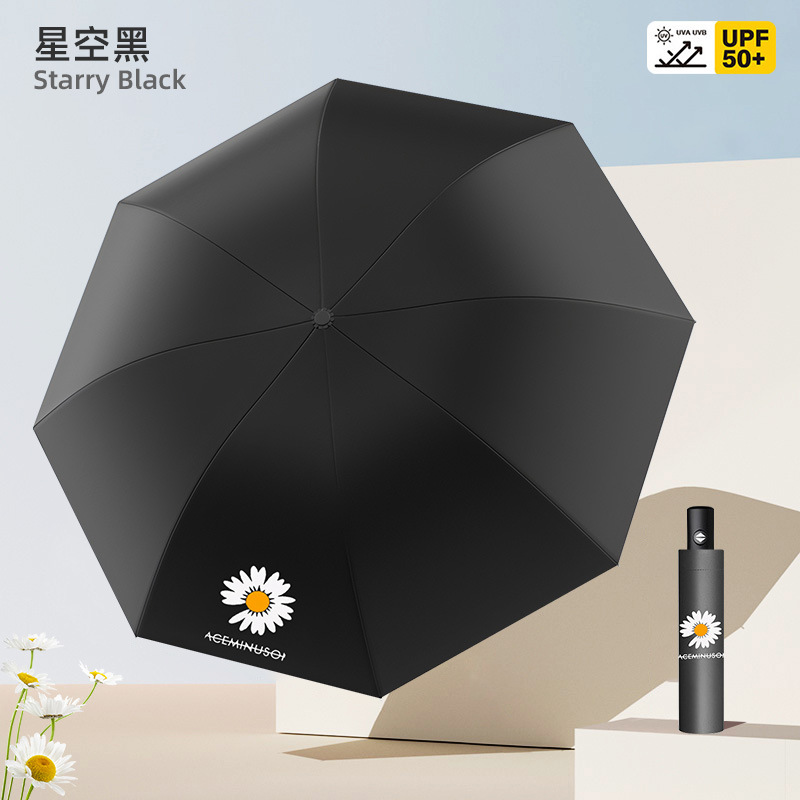 Paraguas manual, paraguas doble grande, doble uso para sol y lluvia, paraguas parasol para mujer, paraguas plegable, paraguas con revestimiento negro personalizado al por mayor