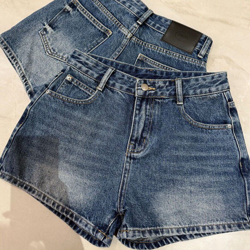 Yj Denim Shop Denim Shorts: Heavy-Duty, Structured, Versatile for Summer, Stylish, Slimming, Trendy, Easy to Match with Any Outfit