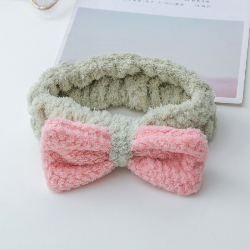 [Entrega de una pieza] nueva moda retro coreano dulce Plaid felpa piña Plaid arco diadema