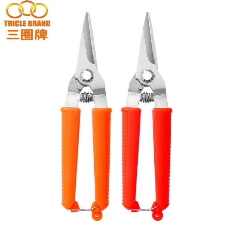 三圈不锈钢直剪弯剪8寸工业剪刀铁皮剪航空剪不锈钢电工剪集成吊