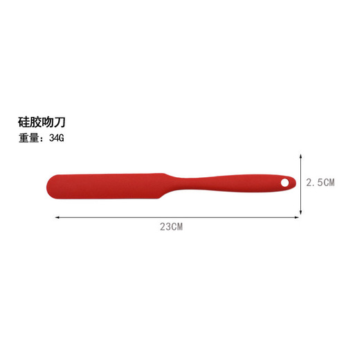 Wholesale dual-sided silicone spatula long blade scraper food-grade silicone cake spatula cream application stir kiss knife