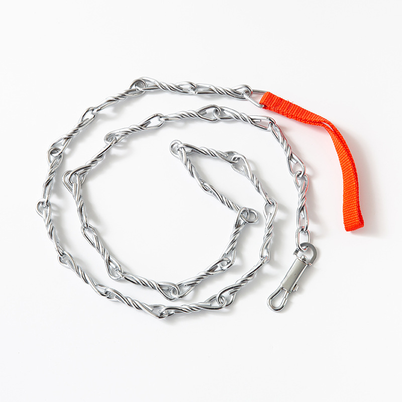 Laisse résistante pour chien en métal tressé antirouille_voghion.com