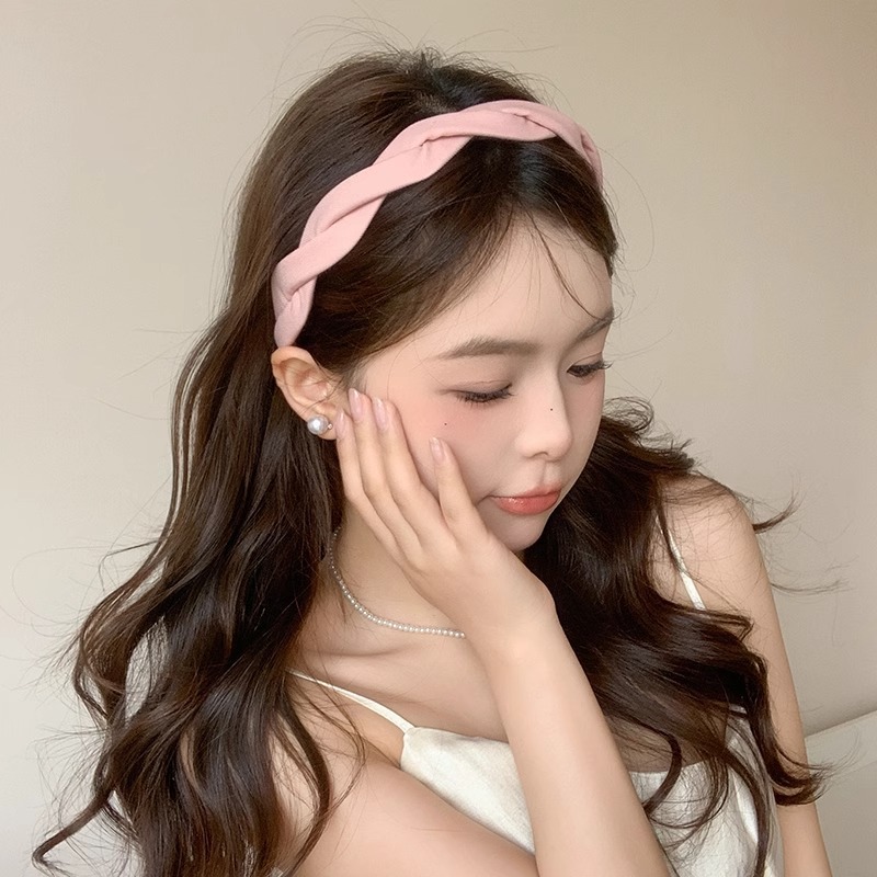 Meilad High Crane Top Hairband 2025 nuevo estilo de alta sensación Hairband tela esponja de otoño y invierno prensado tocado coreano