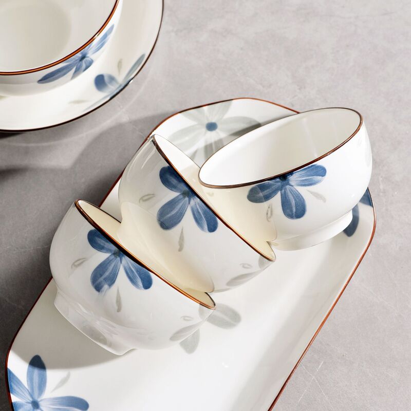 Chinese-Style Ceramic Household Dining Bowls, Noodle Bowls, Plates Set, Soup Bowls, Rice Bowls, High-Value Ins Design, New