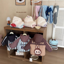 大小卷儿童棉服25冬新款男童女童韩版卡通加厚保暖连帽棉袄外套