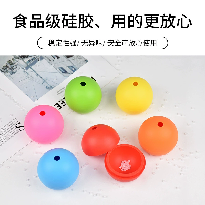 Big silicone hockey for whiskey, mold, round ice cubes for home use, wholesale