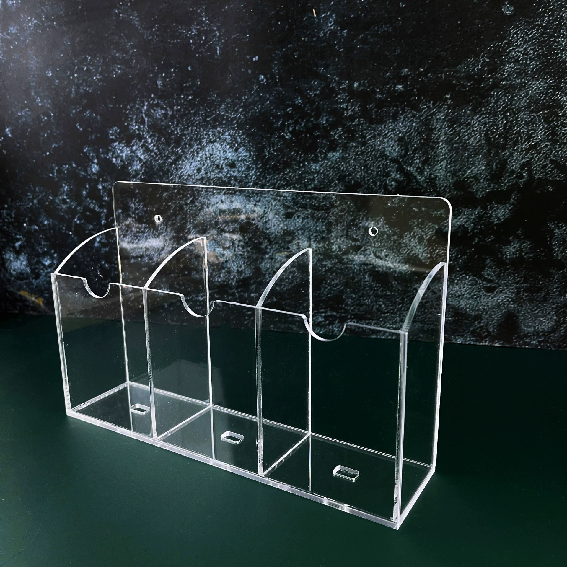 Acrylic wall mobile phone charging, remote control, storage box