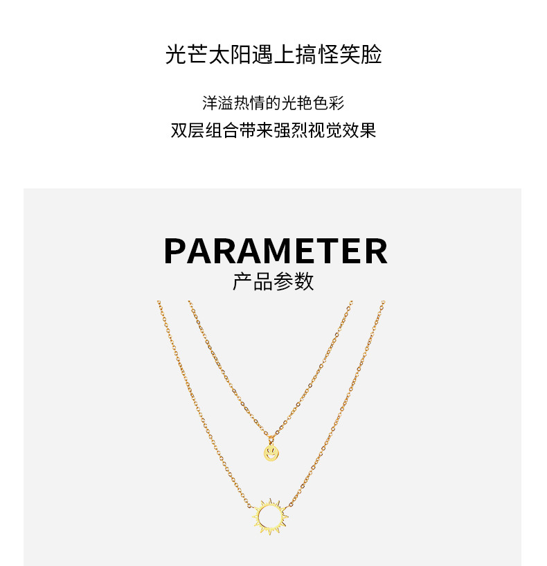 304 Stainless Steel Pendant Material PVD Coated Real Gold Plated Geometric Titanium Steel Fashion Waterproof Non Tarnish Necklace