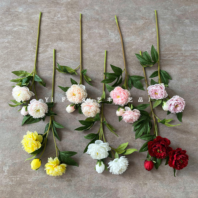 8cm tall branch peony tree peony plant artificial green plant plant for wedding celebration wholesale fake flowers silk flowers artificial flowers