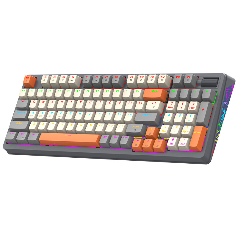 まぶしい銀狐k 95機械キーボード無線2.4g bluetooth三型ホットプラグ客化ゲームガスケット構造キー|undefined