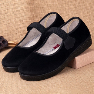 Old Beijing Cloth Shoes Mugwort Work Women's Shoes 2024 Spring and Autum New Flats-Soled Hotel Etiquette Dance Black Shoes