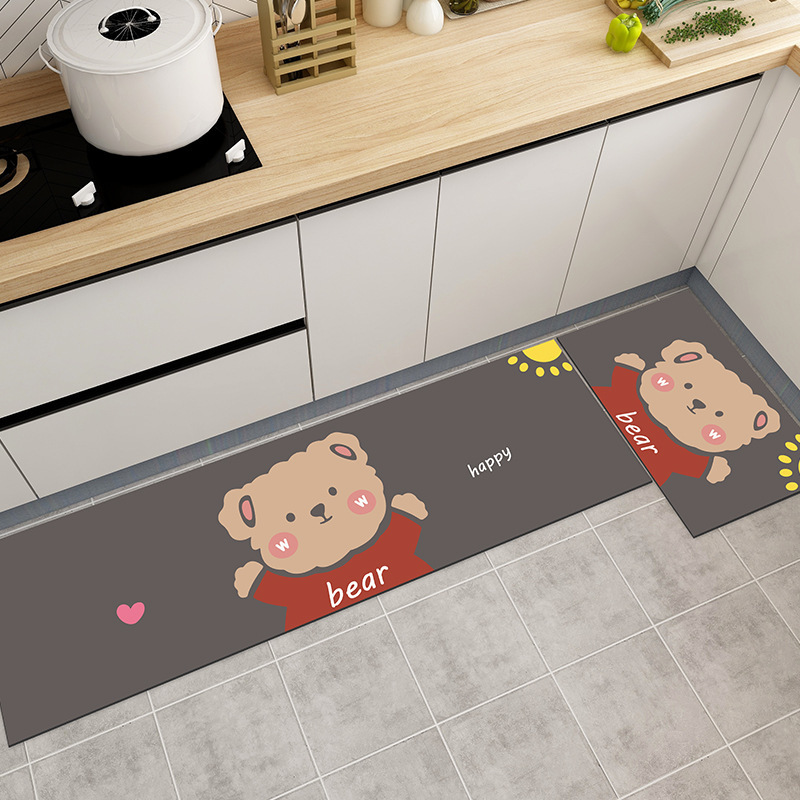 吸水厨房地垫脚垫子仿硅藻泥软垫浴室门口卫生间防滑地毯家用卫浴