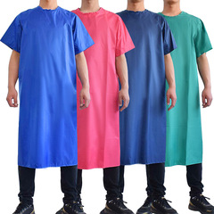 Summer Korean-style short-sleeve cover-up, waterproof, oil-resistant, acid and alkali-resistant, thin version, unisex apron, reverse dress, back-to-front shirt, workwear
