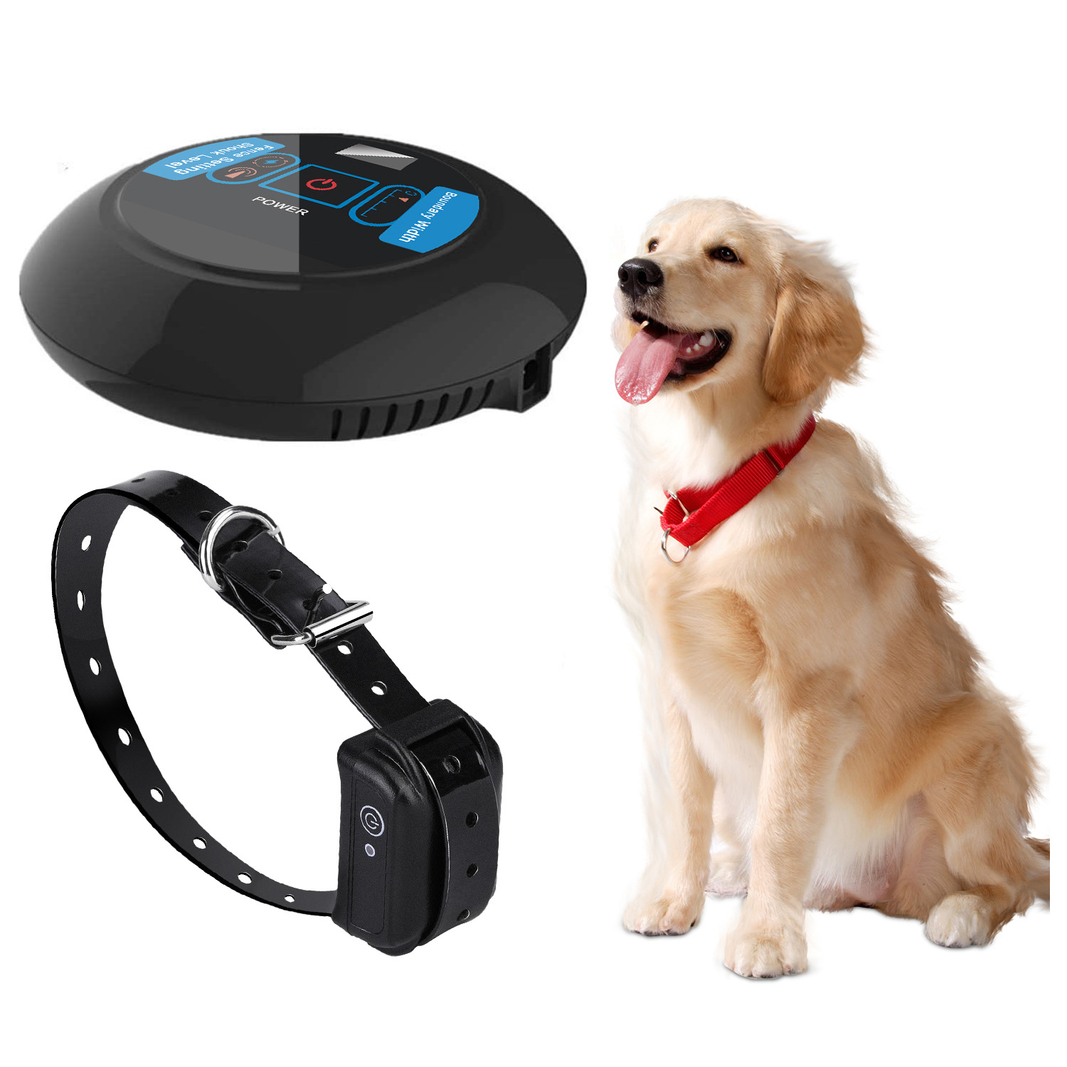 2022 valla para mascotas de control remoto inalámbrico choque eléctrico vibración collar electrónico LED eléctrico collar de juguete perro entrenador detener la corteza