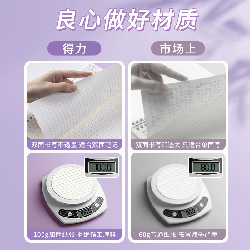 Removable notebook, laptop, tear-off sheet, for secondary school