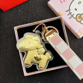 含金足金20mg爱心小马钥匙扣创意挂饰爆款卡通批发车载手机挂件lb