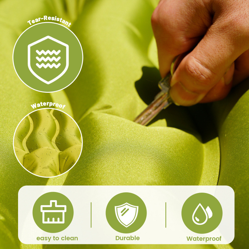 Ultra-light Foot Pump Inflatable Mat Camping Portable Air Mattress Foldable Moisture-proof Sleeping Pad_voghion.com