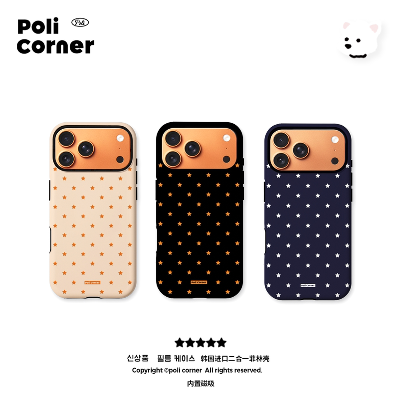 Poly Corner Original Star Apple Mobile Phone Case Imported from South Korea Film Case Iphone17 Mobile Phone Case 17P Poly Corner Original Star Apple Mobile Phone Case Imported from South Korea Film Case Iphone17 Mobile Phone Case 17P
