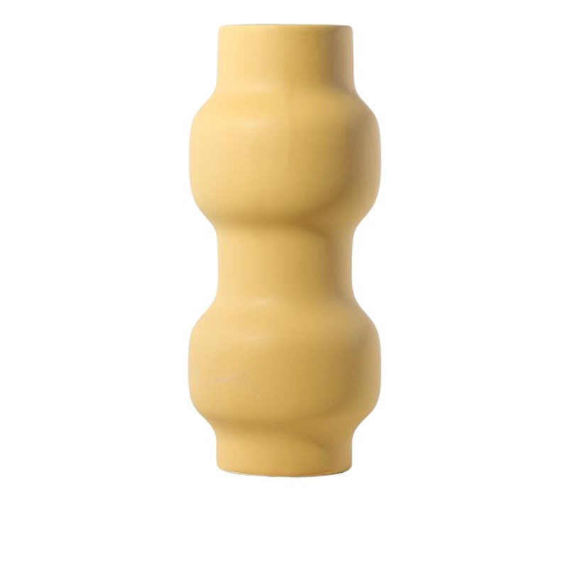 Colorido florero de cerámica Morandi color diseñador decoración del hogar sala de estar Modelo Habitación decoración suave Decoración