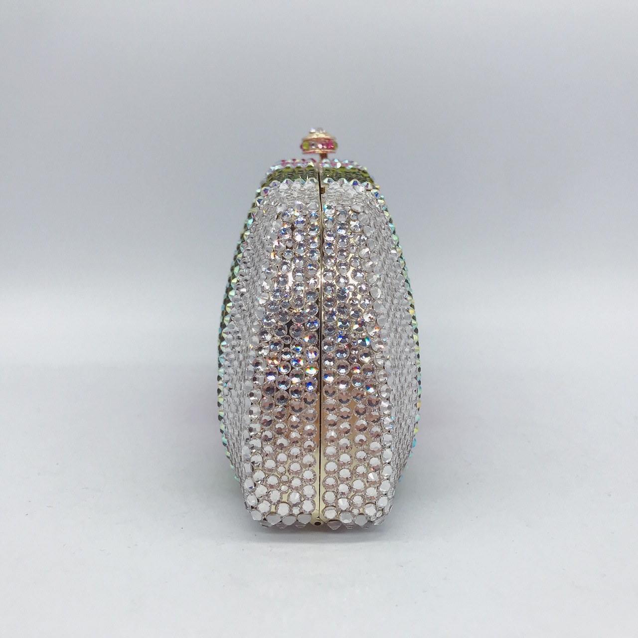 Túi clutch dạ hội nữ đính kim cương pha lê cầm tay 20.5×8.5×5 cm — Màu cầu vồng chi tiết 3